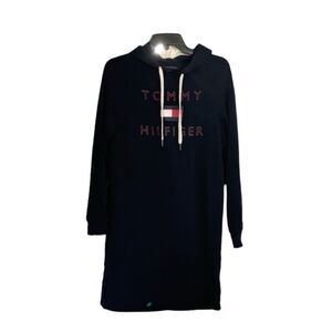 Tommy Hilfiger | Navy Blue Red Logo Women’s Hoodie Sweatshirt Dress Size Small